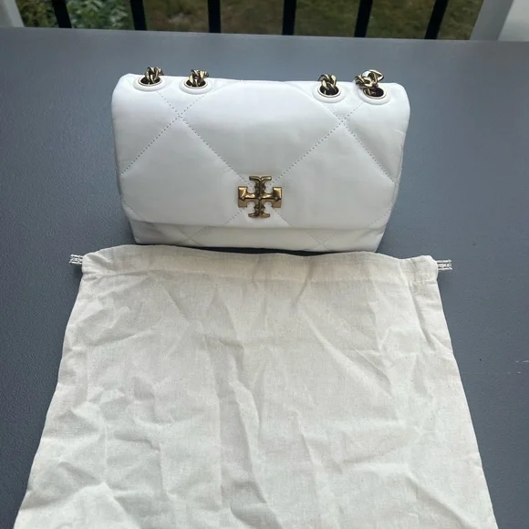 Tory Burch New Kira Diamond Quilted Convertible Shoulder Bag with Gold Accents - Picture 12 of 14